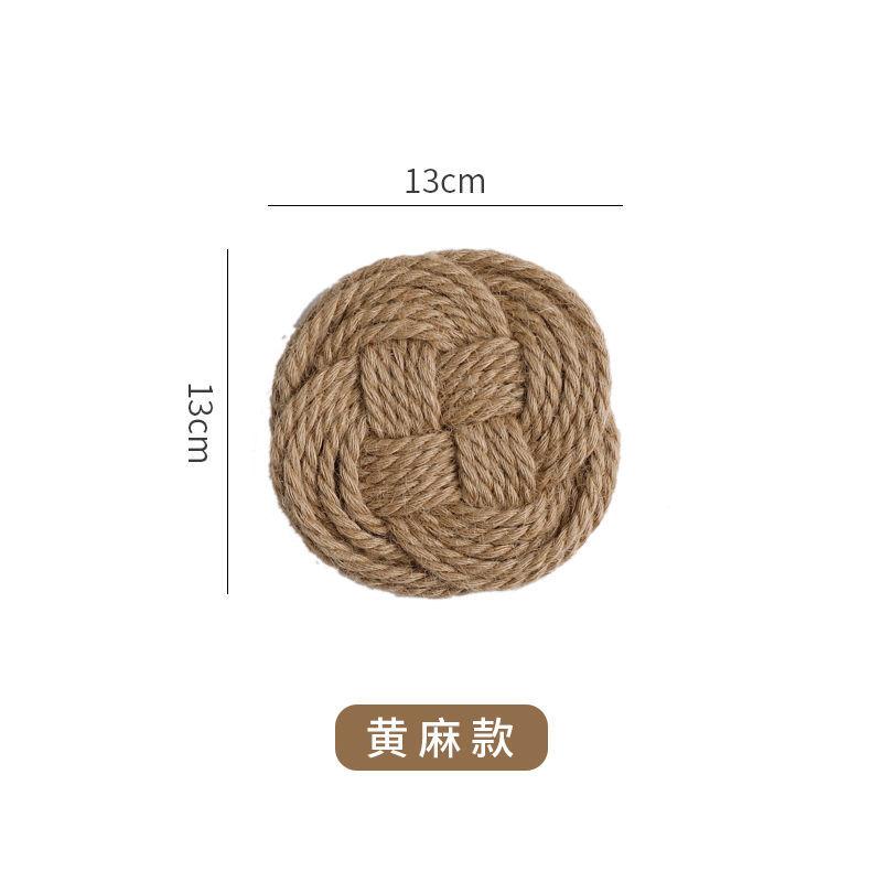 Te-matväv Linne Ins Pastoralt Hem Bordsunderlägg Restaurang Design Te-redskap Värmeisolering Grundläggande Handgjord Dekoration Kaffe Mjuk