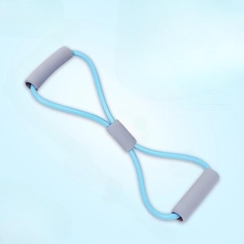 

Tensile Tape Yoga Resistance Band Chest Expander 8 Shape Fitness Resistance Bands Crossfit Exercise Solid Color синій