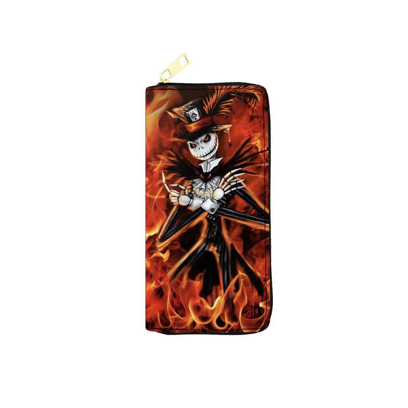 Nightmare Before Christmas PU Lange Reißverschluss Geldbörse Damen Clutch Kosmetiktasche 3 Stück