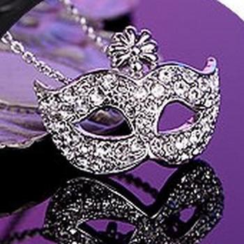 

Charm Pendant Necklace Delicate Female Fox Mask Necklace Simple Temperament Crystal Female Money Chain Wholesale медный