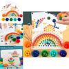 Wooden Rainbow Clamp Bead Fitting Toy For Kids Educational Logic Development And Parentchild Games