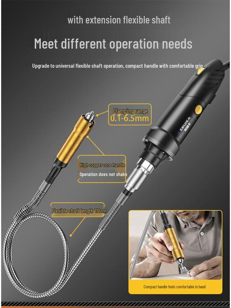 High-Power Handheld Electric Grinder for Wood Carving, Jade Polishing, Cleaning, Cutting & Engraving