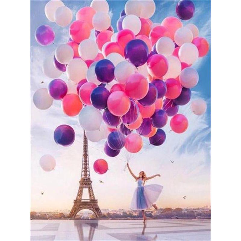 5D Elmas Mozaik Balon Resim Rhinestones Elmas Boyama Manzara Mozaik Sanatı Dikiş Kız Dekor Ev Için