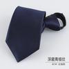Men'S Dress Business Career Wedding Groom Korean Version Narrow Lazy Blue Zipper Free Hand Striped Tie