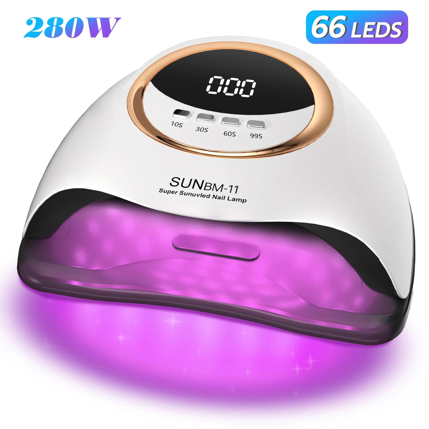 

DianaBeauty UV LED Nail Lamp 66 LEDs 280W Nail Dryer for Gel Polish Curing with Automatic Sensor 4 Timer Setting Nail Art Tools US