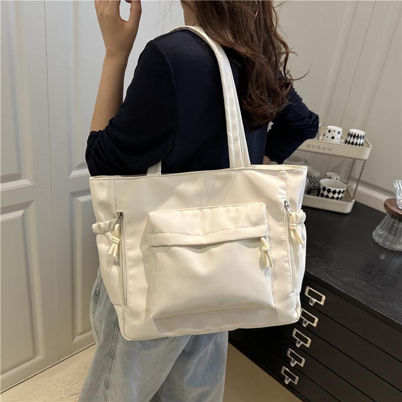 Canvas Bag For Women, Large Capacity, Versatile, Casual Shoulder Bag, Nylon Bag, Class Commuting Tote Bag