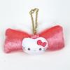 Fluffy Ear Ribbon Bag Charm Hello Kitty Keychain Mascot