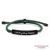 Stainless Steel Black Red Woven Rope Bracelet - Trendy European and American Fashion, Engraved, Christmas Gift
