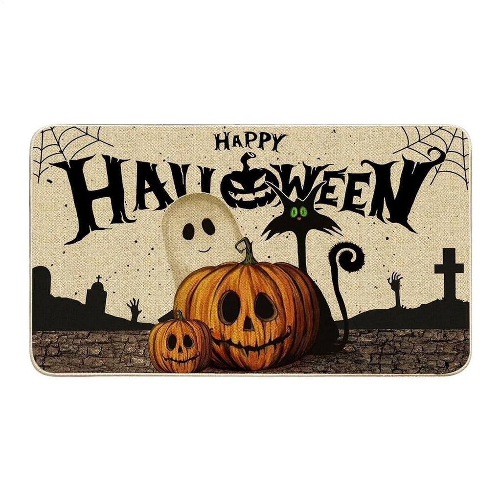 Halloween Door Mat Anti-slip Kitchen Carpet Indoor Outdoor Welcome Doormat Bedroom And Living Room Floor Mat Home Decoration