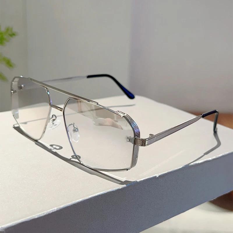 

KAMMPT Vintage Pilot Sunglasses Men New in Fashion Double Bridge Outdoor Shades Women Luxury Brand Design Anti-UV Sun Glasses as picture shows