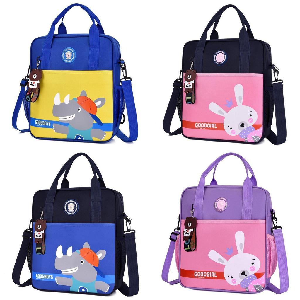 Oxford Cloth Kids Shoulder Bag With Animal Print For School And Travel Fun