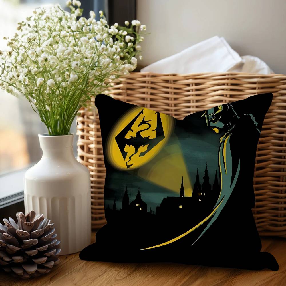 The E-Elder S-Scrolls V Skyrim Office Cushion Pillowcase Car Cushion Cover45X45CM Lumbar Pillowcase Sofa Pillowcover