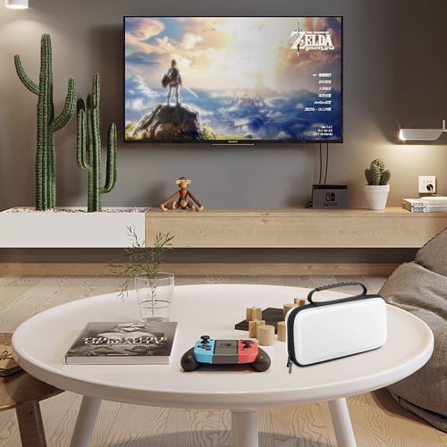 HEYSTOP [Switch Case/Switch OLED Model Compatible] Switch OLED Case Protective Cover Game Card Storage Dustproof Stainproof Waterproof Shockproof Full