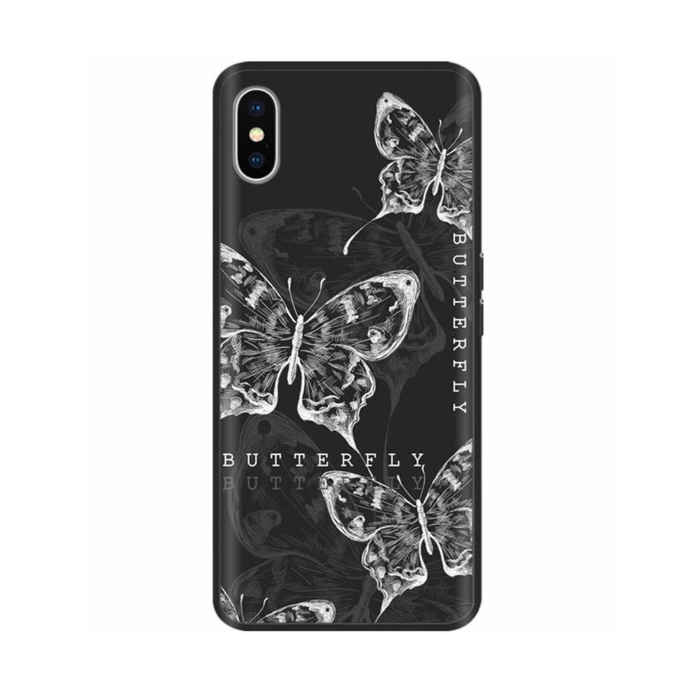 For iPhone X XS Flowers Soft TPU Silicone Phone Cases Shockproof Cover For iPhone X Xs Max XR Soft Liquid Housing Fundas Capa