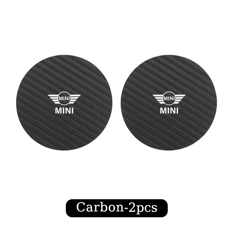 Nouveau 2 Pièces Style de Voiture Porte-gobelet Sous-verre Tapis Antidérapant Pad pour Boisson en Carbone Pour BMW X1 X2 X3 X4 X5 X6 X7 G20 G30 6GT E46 E90 E60