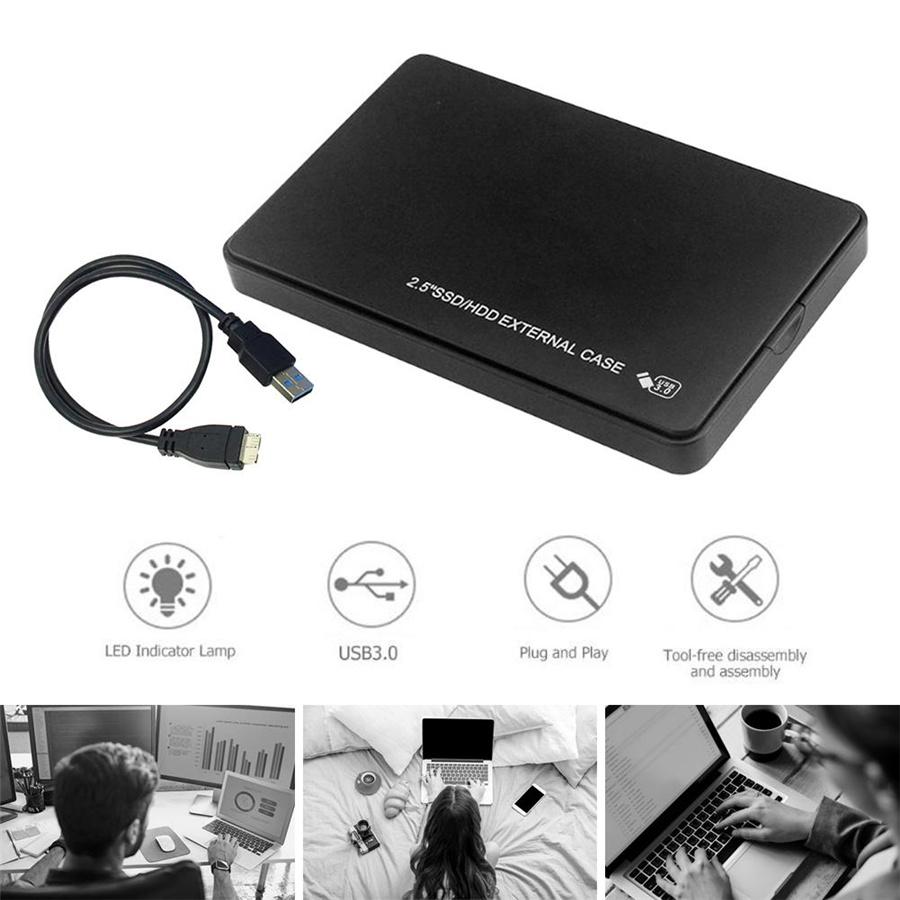 Newest 2.5 Inch Hard Drive Enclosure USB 3.0 to SATA I/II/III Tool-Free External Hard Drive Case for 2.5 Inch SSD HDD