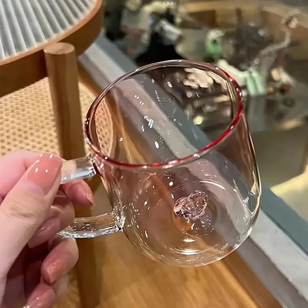 Tazza in Vetro Gradiente Cuore d'Amore 3D Trasparente Coppia Paio Tazza Nuova Tazza da Caffè in Vetro Accessori per la Casa
