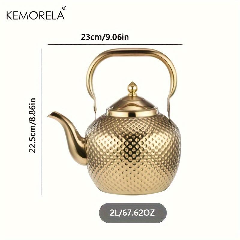  1PCS Stainless Steel Water Kettle 1.2/1.5/2L Tea Pot Thicker With Filter Hotel Tea Pot Coffee Pot Induction Cooker Tea