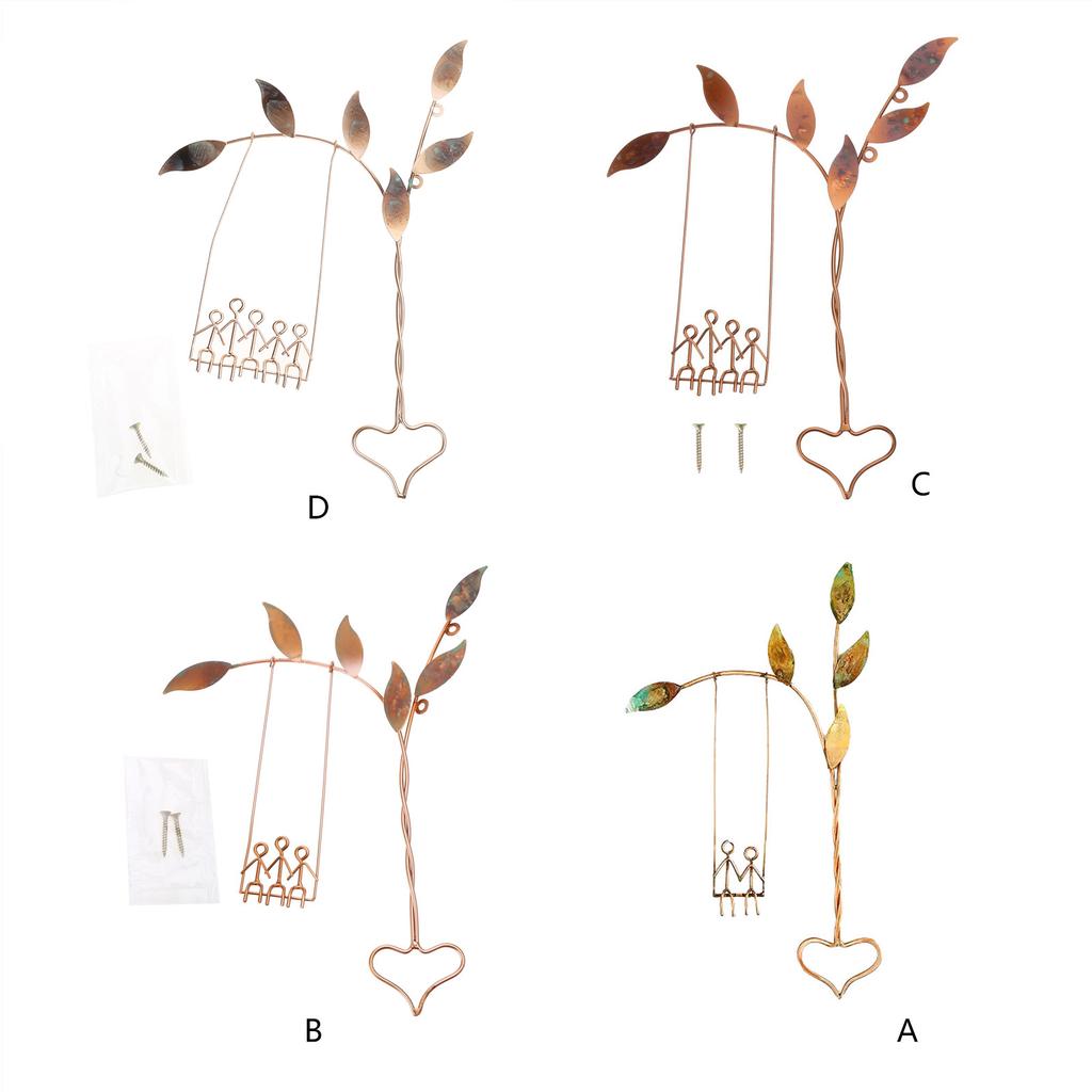 Rooted in Love Swing Sculpture Wall Decor Wall Hangings Metal Wall Art Couples on Swings Wall Hanging Decor for Home