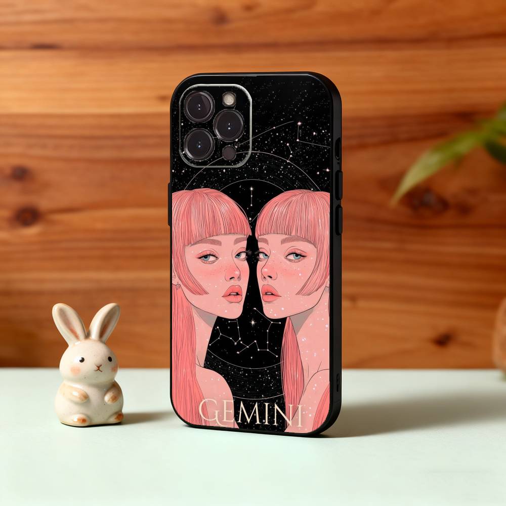 

Zodiac Girl Phone Case For iPhone17,16,15,14,13,12Plus,Pro Max,XS,5G Soft Silicone Black Cover iPhone16e
