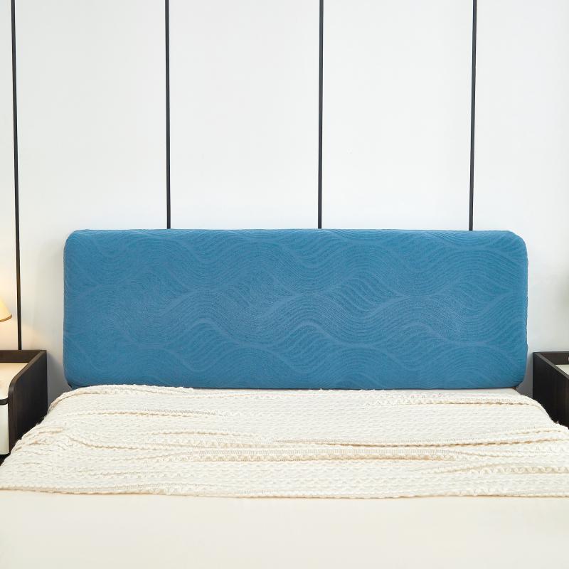 1 PC splash proof Headboard Cover wave pattern Headboard Cover knitted elastic jacquard Bedside Cover for bed in bedroom