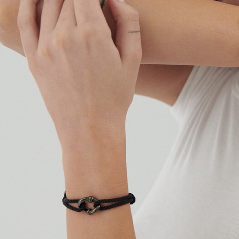 

hyeres-lor Erité 23 Silver (B) Strap Bracelet Black Chrome HL5B33543B9235 ONE