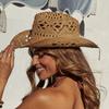 Khaki Cowboy Straw Hat 2026 Western Cowboy Sun Hat Spring Knight Hat Unisex Jazz Hat Summer Wide Brimmed Hat Sombrero Hombre