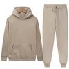 Completo da uomo casual con felpa con cappuccio, outfit a due pezzi, misto cotone leggero
