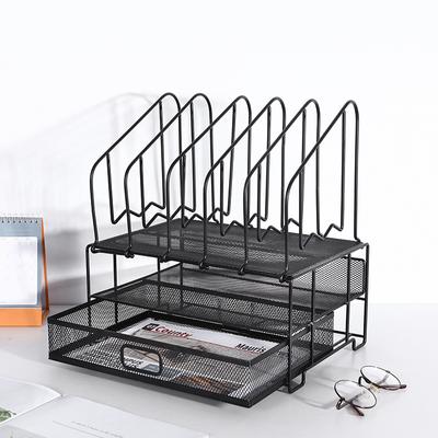Πολυεπίπεδο Metal Desktop File Rack Αναλώσιμα γραφείου Αποθήκευση δεδομένων και οργάνωση Συρτάρι Αρχείων