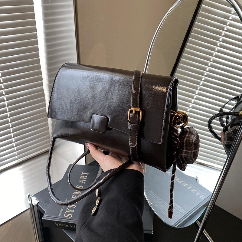 Retro High-end Small Square Bag Women's Winter New Fashion Casual Shoulder Bag Niche Trend Bag