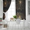 Goldenes Muster Schwarzer Hintergrund Luxus-Vorhänge für Zuhause Wohnaccessoires Wohnzimmer Schlafzimmer Maßgeschneiderte Vorhänge