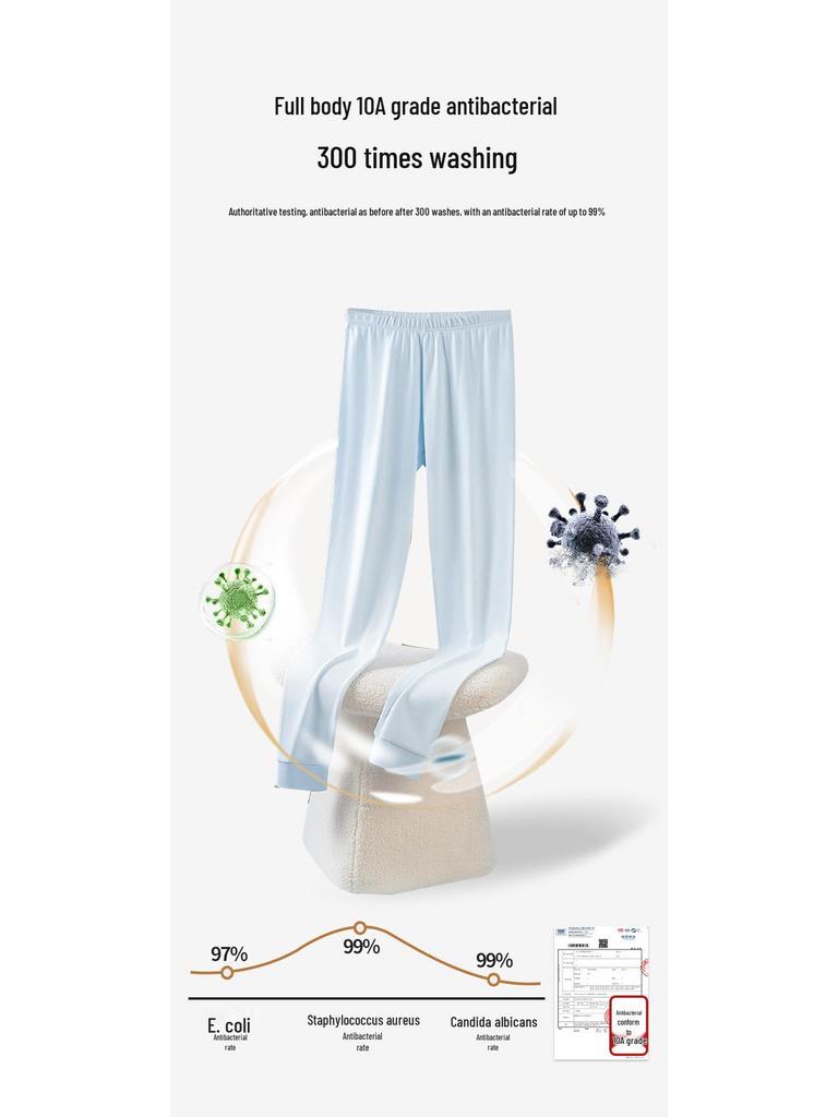 Pure Cotton Flannel Women's Thin Solid Color Antibacterial Warm Base Layer Pants - 2025 Autumn/Winter Collection