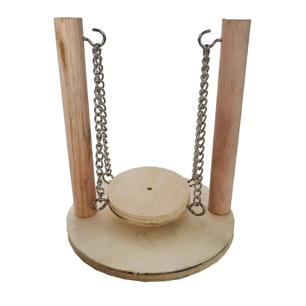 1 шт. деревянная клетка для птиц, насест, подвесная клетка, деревянная клетка для птиц, насест, игрушки для попугаев, подставка, держатель, качели из натурального дерева, товары для животных