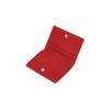 Daks Red Dd Logo Point Cowhide Card Wallet