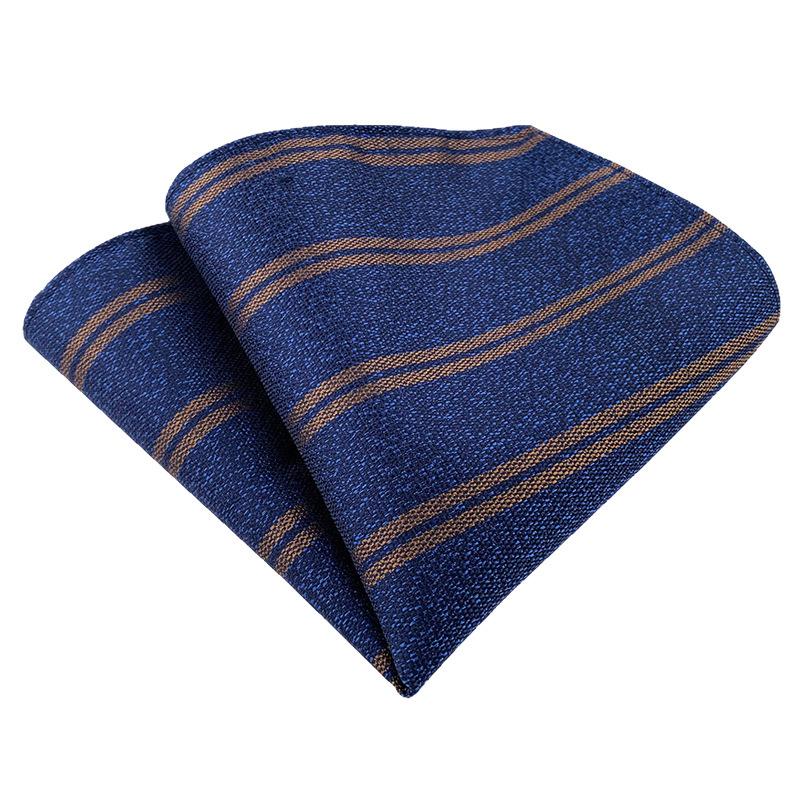 Herren Gestreiftes Polyester Seide Business Einstecktuch