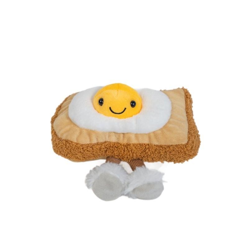Fried Egg Cute Toast Cartoon Food Plush Toy Doll For Gifts And Room Decoration