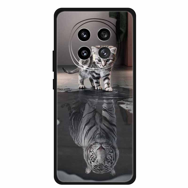 For Honor Magic8 5G 2025 Phone Case 6.58" Tiger Lion Cats Soft TPU Black Silicone Back Cover For Honor Magic 8 Fundas Shockproof