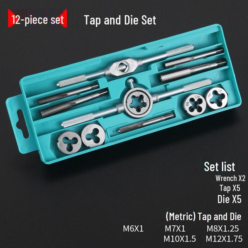 Jundingying 12-Piece Tap and Die Set