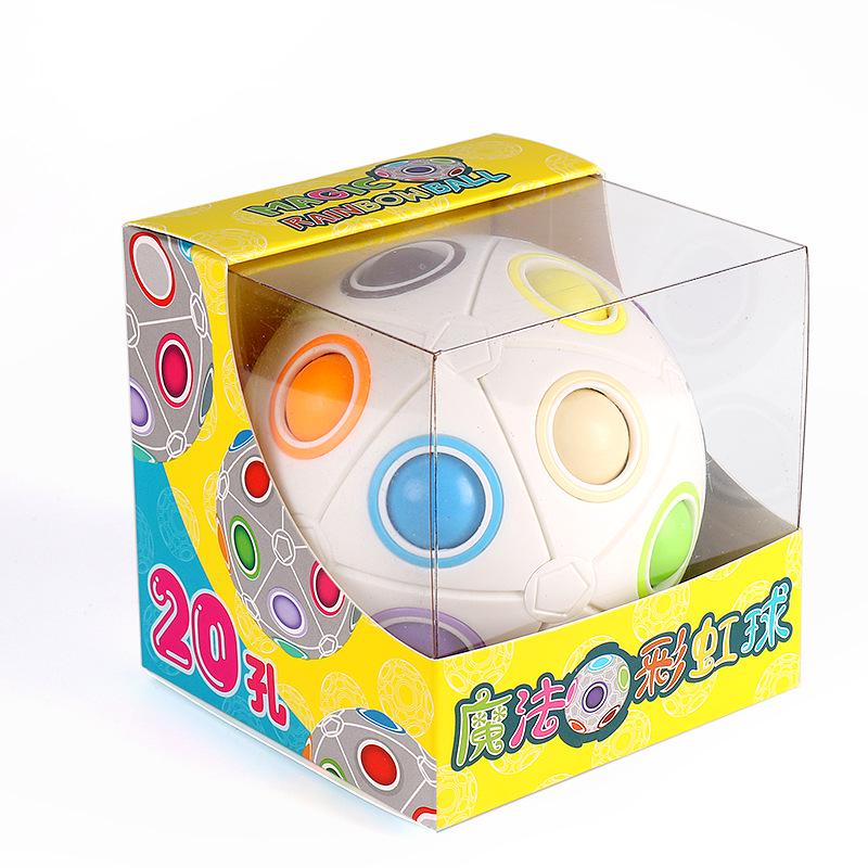 Cross-Border Children's Educational Magic Rainbow Ball - Special-Shaped Decompression Cube Toy