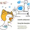NiYa Deodorierende gemischte Katzenstreu: Tofu & Bentonit, 20 lbs (6 Beutel à 2,5 kg)