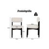 Chaise en bois - MUVOE - Frank - Rembourrée - Design scandinave - 1 place - Beige/Noir