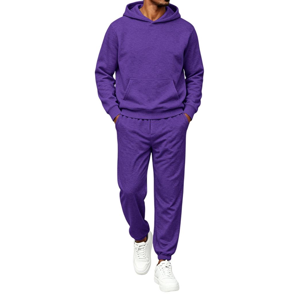 Ensemble à capuche 2 pièces pour homme - Survêtement décontracté pour le printemps, l'automne et le sport