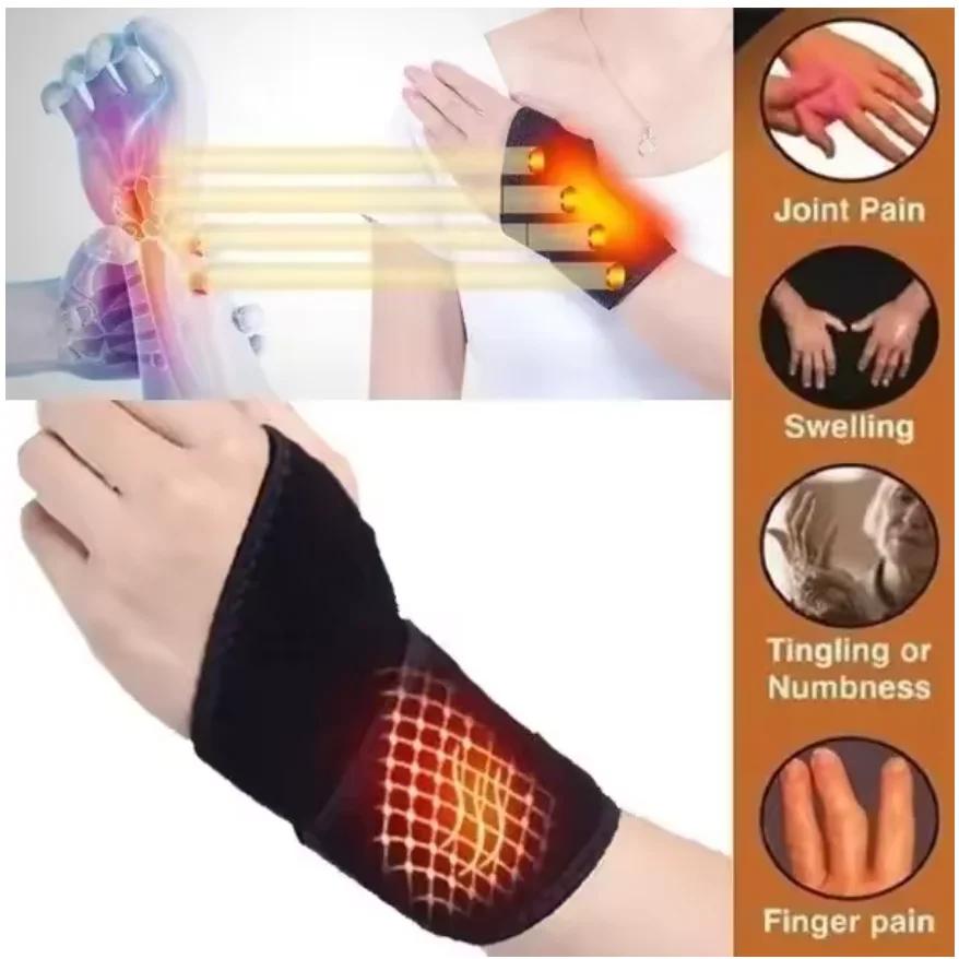 Adjustable Self-Heating Warm Wrist Band Tourmaline Magnet Wrist Hand Warmer Compression Pain Relief Wristband Sanitizer Belt