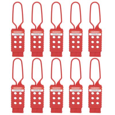 10PCS Safety Lockout Hasp 6‑Hole Insulating Nylon for Industrial Equipment Maintenance