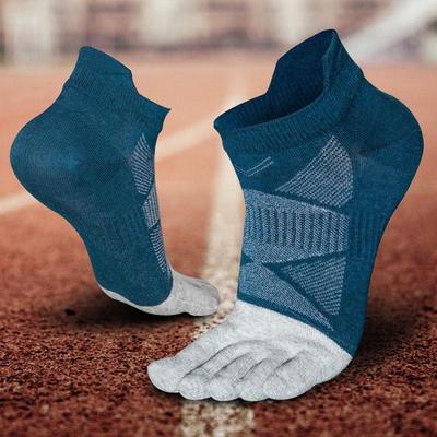 Atmungsaktive Herren-Wintersocken aus Baumwolle, Fußball- und Laufsocken, kurze Zehensocken, Herren-Sportsocken, Röhrensocken, Fünf-Finger-Socken