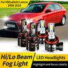 2PCS For Mitsubishi Lancer 2008-2016 9005 HB3 LED Headlight High Power CSP Canbus 9006 HB4 Turbo Lamp 6000K H11 White Car Light