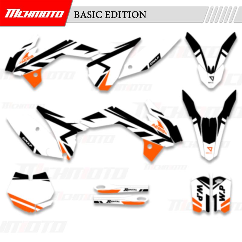 MCHMFG Full Graphics Decals Stickers For KTM SX 85 SX85 2013 2014 2015 2016 2017 Motorcycle Background Number Name A no number (13-14)
