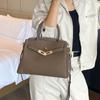 Light Luxury Top-layer Cowhide Kelli Bag Handbag Wedding High-end Trend Large Capacity Fashionable One-shoulder Cross-body