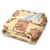 Super Soft Blanket Child Picnic Capybara  Throw Blanket  Flannel Bedspread For Outdoor Funny Sofa Bed Cover