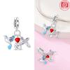Clock Charm Bead Components Copper Metal Tailor Sewing Machine Telephone Alarm Pendant Bead Components Compatible With Authentic Original Bracelets